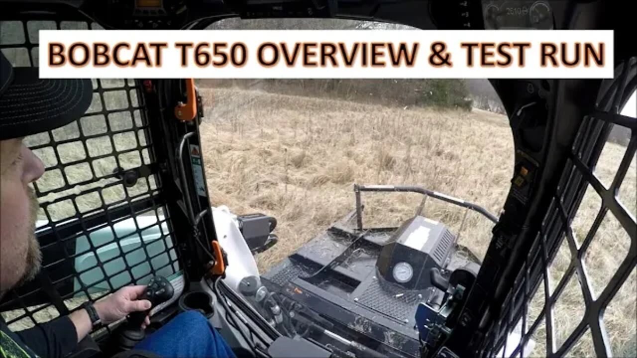 New Bobcat T650 CTL Cab overview, Test run HD Mower, ride control & more