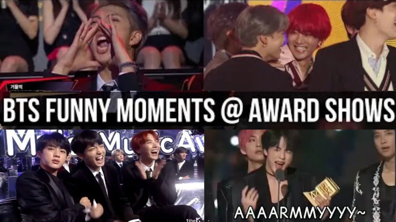 BTS being extra funny moments at award functions