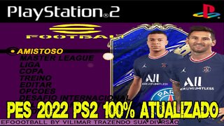 PES 2022 PS2 100% ATUALIZADO OUTUBRO EDITOR BY VILIMAR