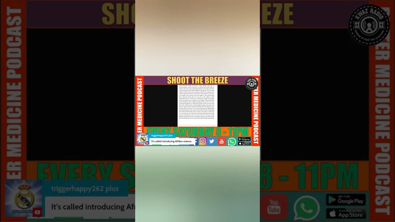#African #PanAfrican #ShootTheBreeze #Saturday This is a clip from STB#121.