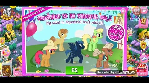 Thanksgiving deals in MLP Gameloft game!