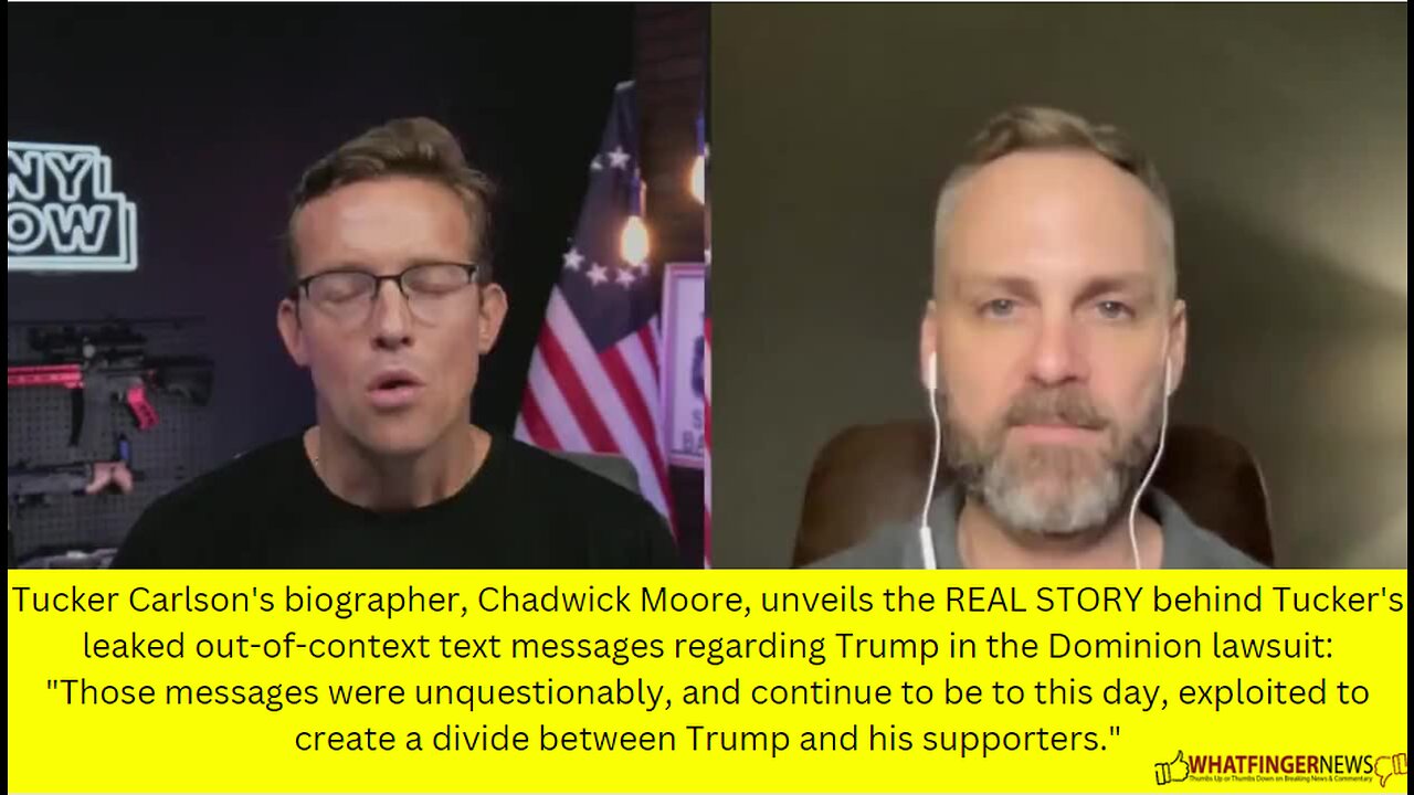 Tucker Carlson's biographer, Chadwick Moore, unveils the REAL STORY behind Tucker's