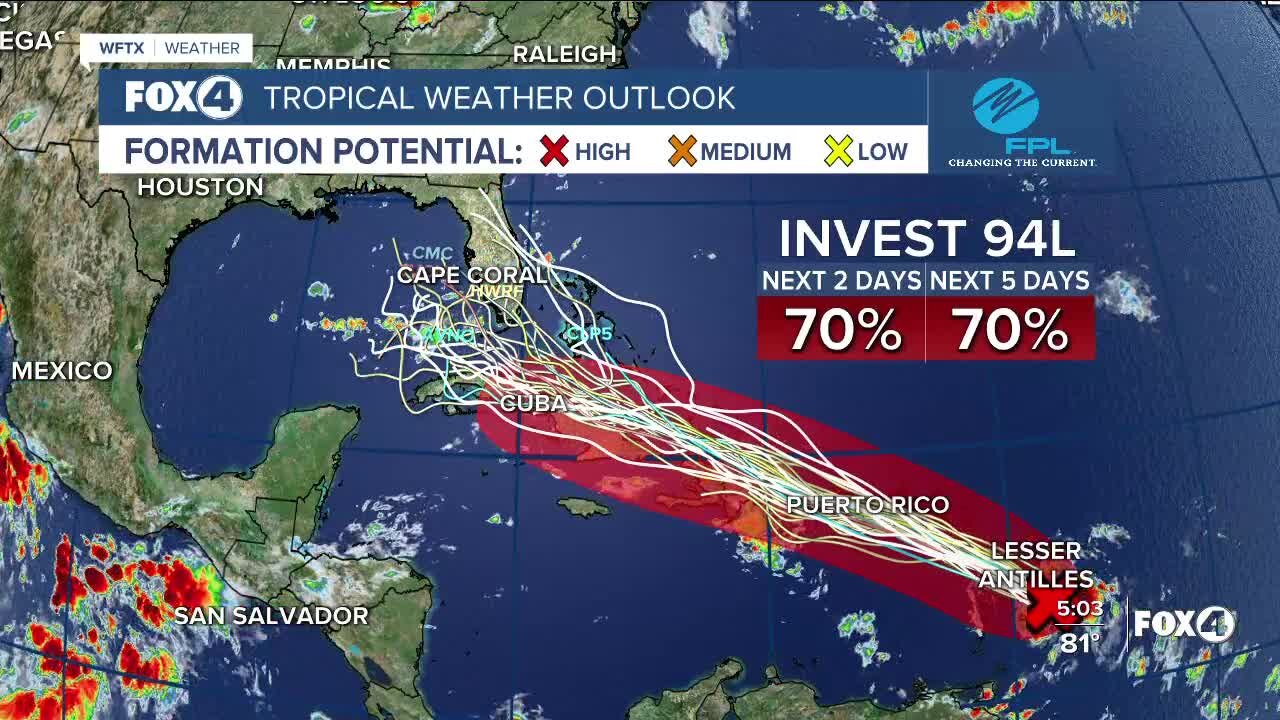 Southwest Florida in the forecasted cone for Potential Tropical Cyclone Six