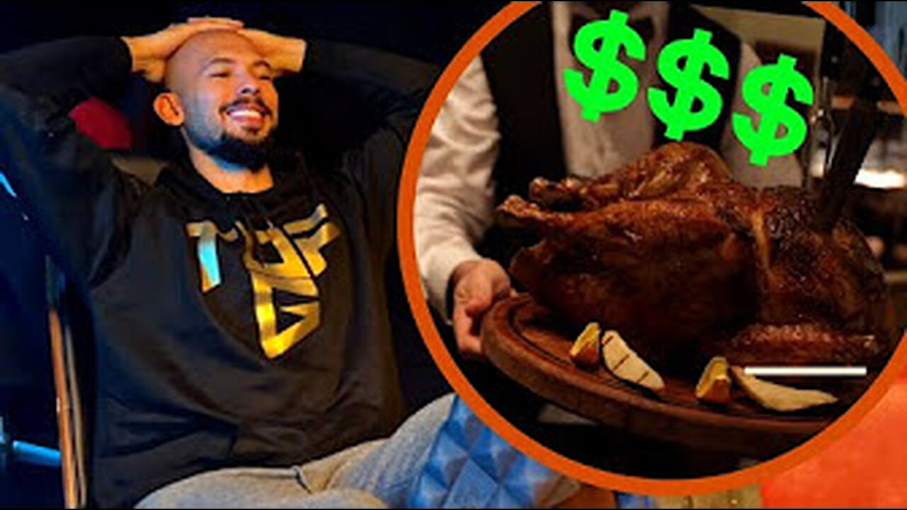 Andrew Tate spends TOO MUCH money on thanksgiving