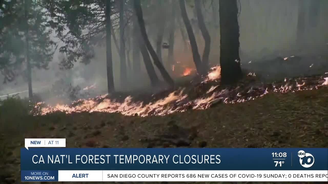 All California National Forests temporarily closed due to fire concerns