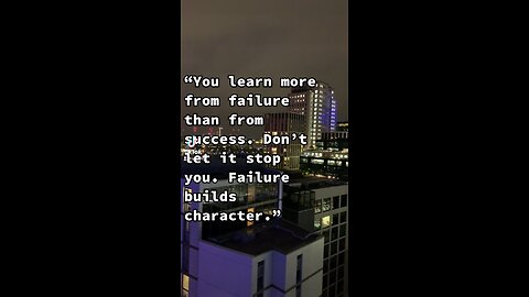 you learn more from failure than success