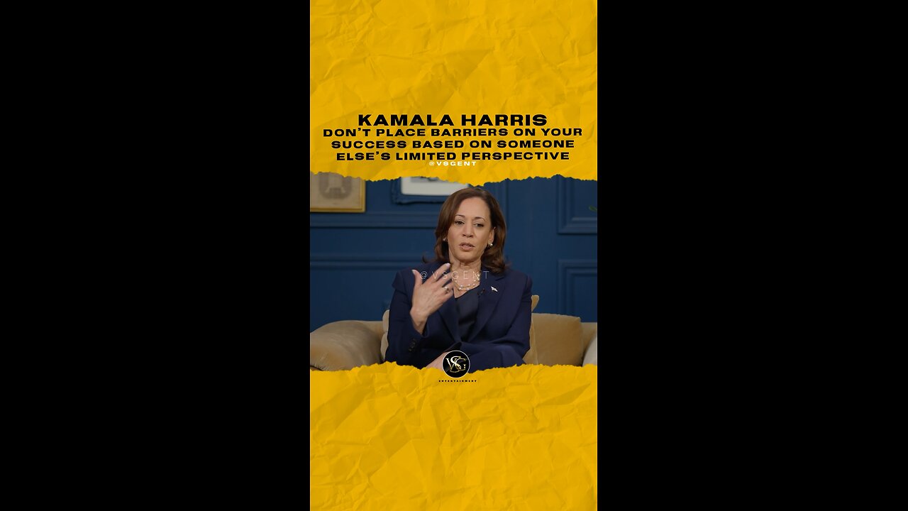 @kamalaharris Don’t place barriers on your success based on someone else’s limited perspective