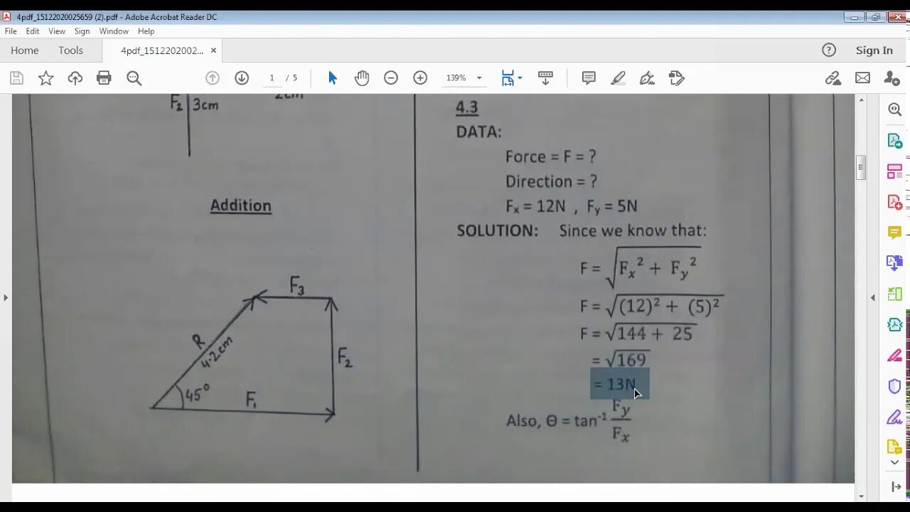 PHYSICS Class 9th CH#4NUM #4 1 to 4 6
