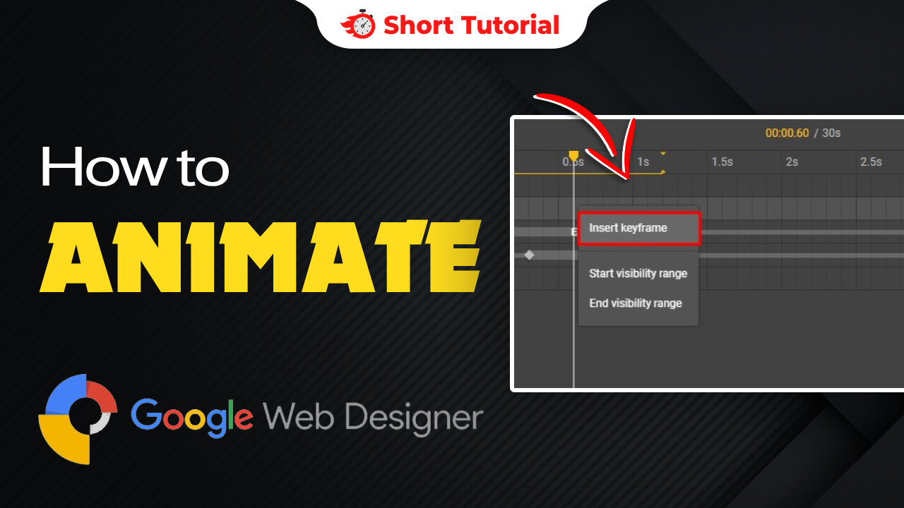How to animate in google web designer