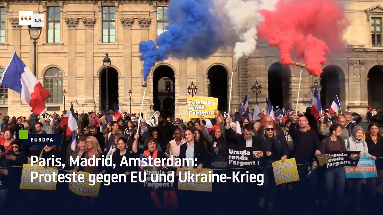 Paris, Madrid, Amsterdam: Proteste in Europa gegen den Ukraine-Krieg