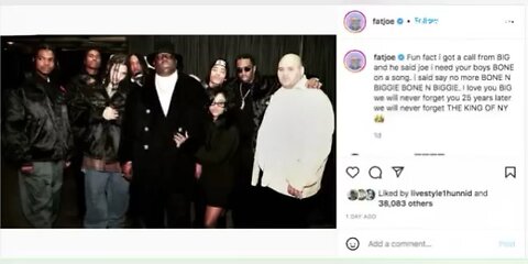 Fat joe cappin over tracks with biggie