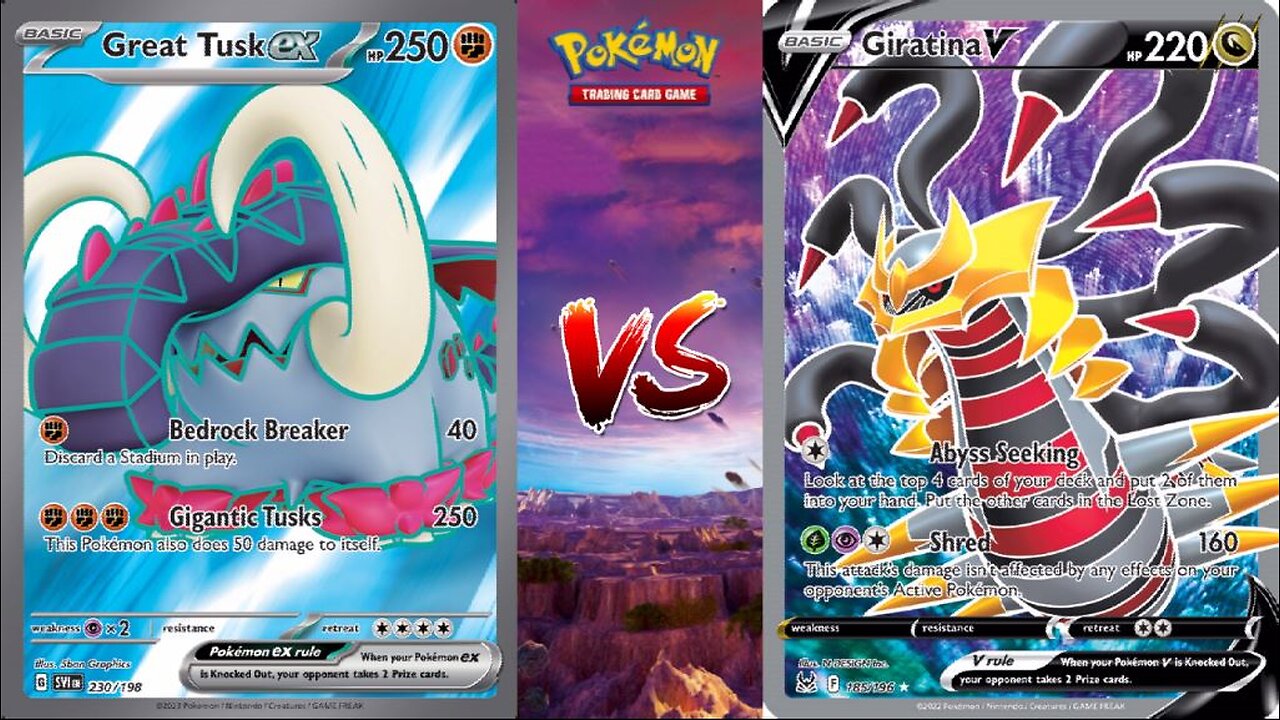 Pokemon TCG Live Great Tusk EX Koraidon EX VS Giratina V!!