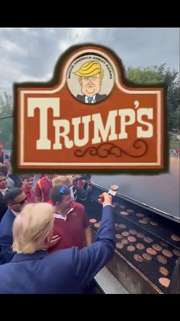 TRUMP❤️🇺🇸🥇MAKE DELICIOUS MAGA BURGERS🍔AT IOWA STATE UNIVERSITY💙🇺🇸🏆⭐️