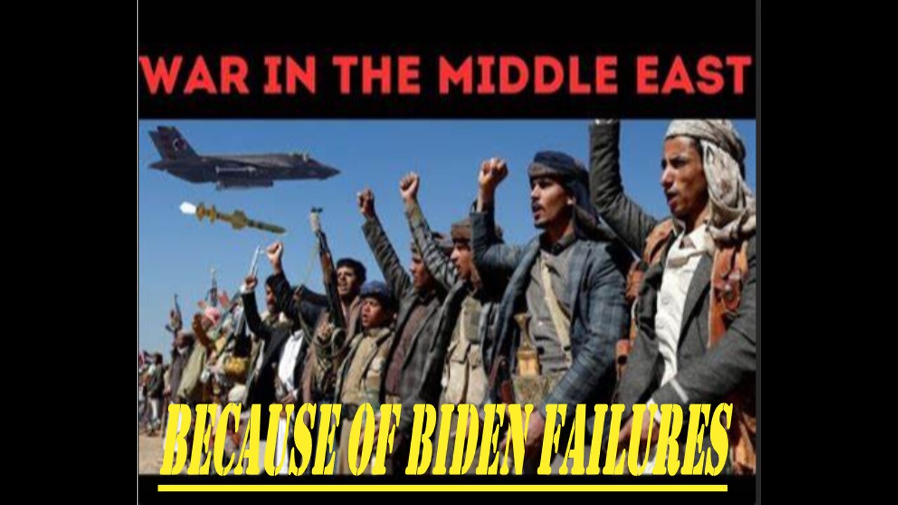 MIDDLE EAST AT WAR EVERYWHERE DUE TO JOE BIDEN FAILED FOREIGN POLICIES AND IT NEEDS STOPPED NOW!!