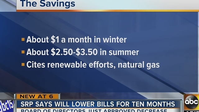 SRP lowering bills for customers