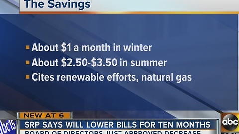 SRP lowering bills for customers