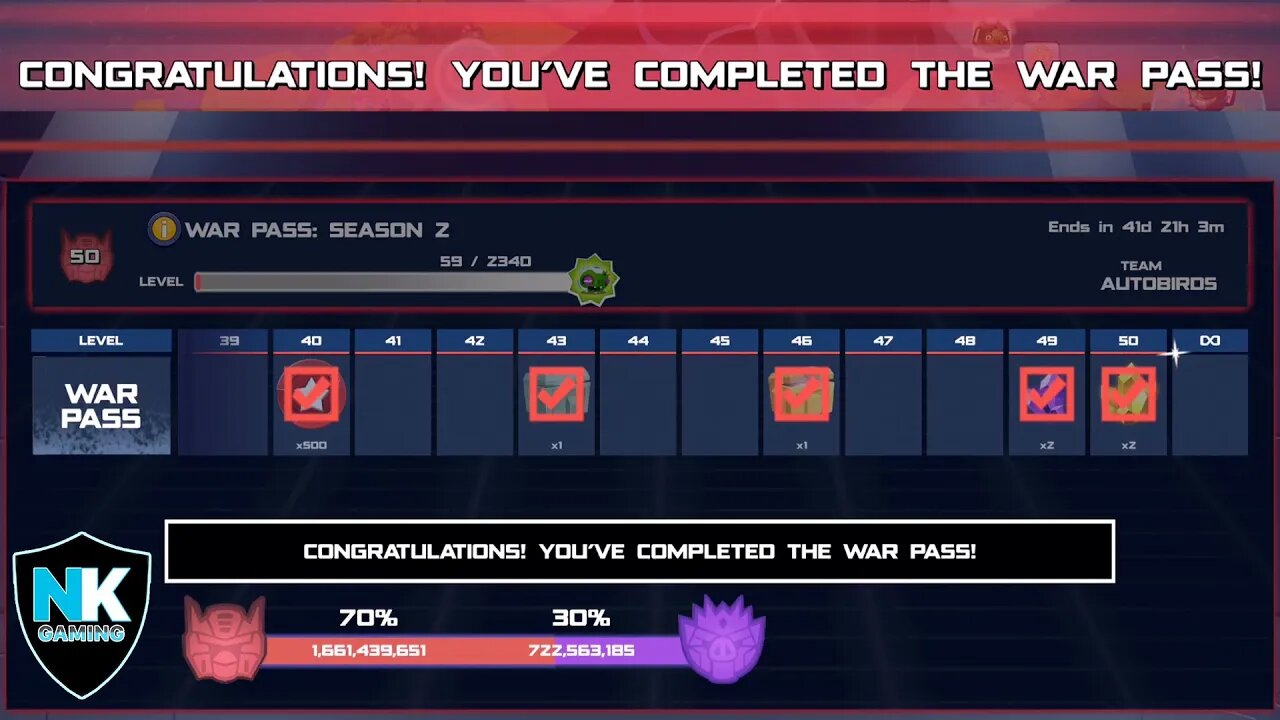 Angry Birds Transformers 2.0 - WAR PASS S2 COMPLETED!! + Wheeljack & Lord Megatron In Action