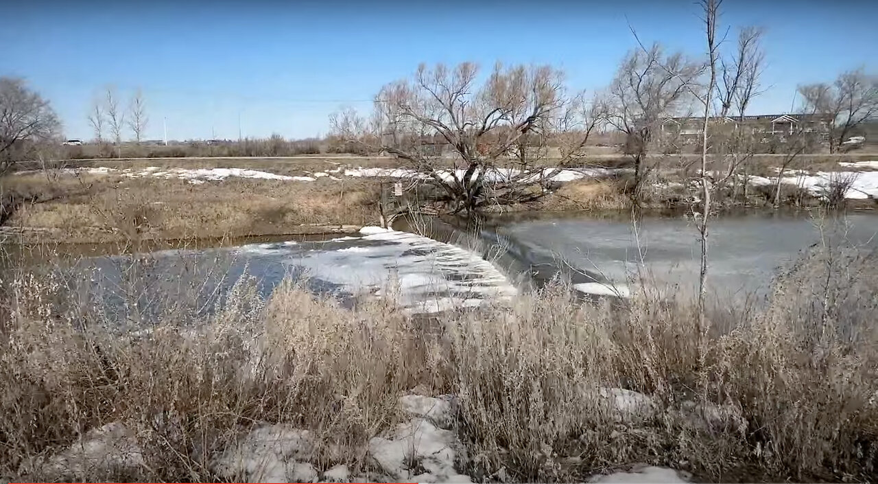 Walking in Regina, March 18, 2024: Creek!