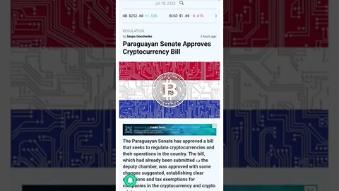 Paraguayan Senate Approves Cryptocurrency Bill #cryptomash #cryptomashnews #cryptonews #viralvideo