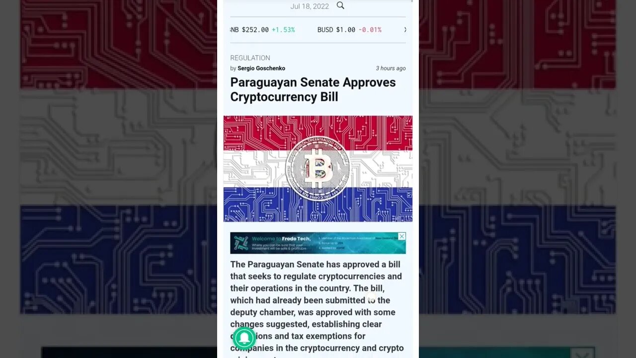 Paraguayan Senate Approves Cryptocurrency Bill #cryptomash #cryptomashnews #cryptonews #viralvideo