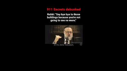 Rabbi on 9/11 jewish israeli involvement