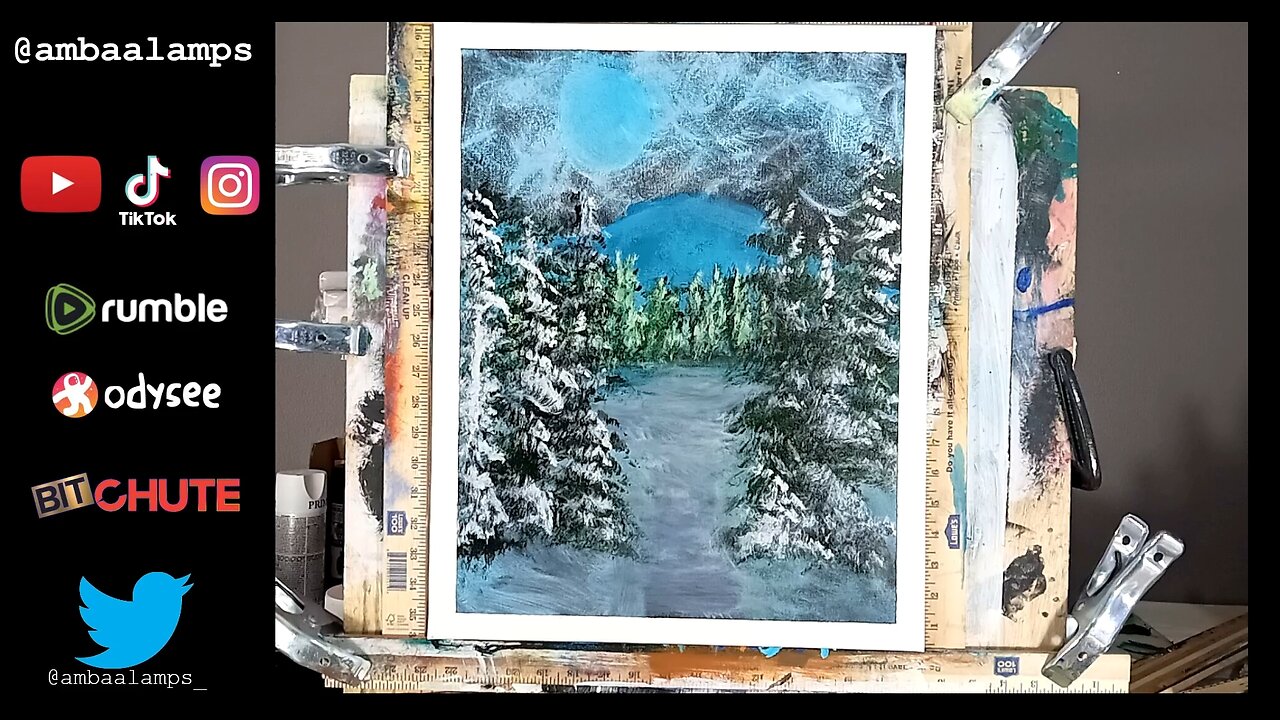 "The Grove Entrance" Acrylic Landscape Painting demonstration, 16x20 Canvas