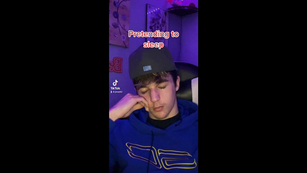 When your pretending to sleep but your mom knows your not