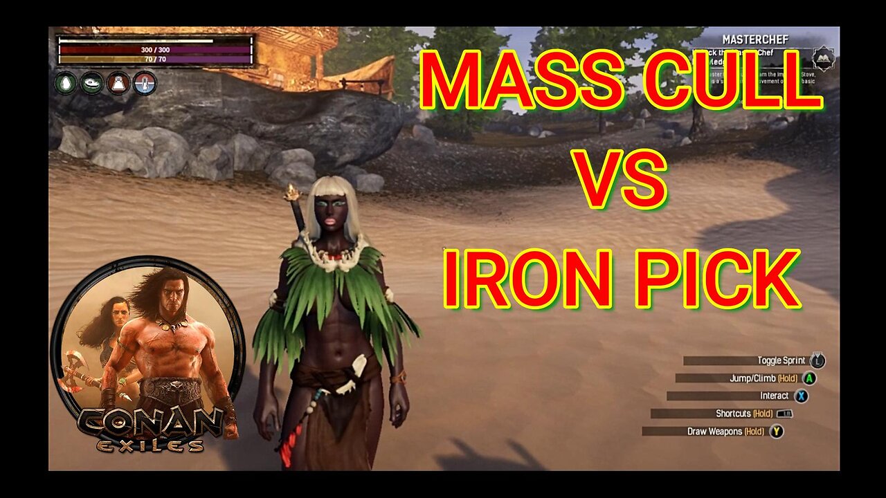 Conan Exiles Beginners Guide Mass Cull vs Iron Pick Busty Boobs #Boosteroid #Conanexiles