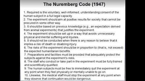 The Nuremberg Code Violation