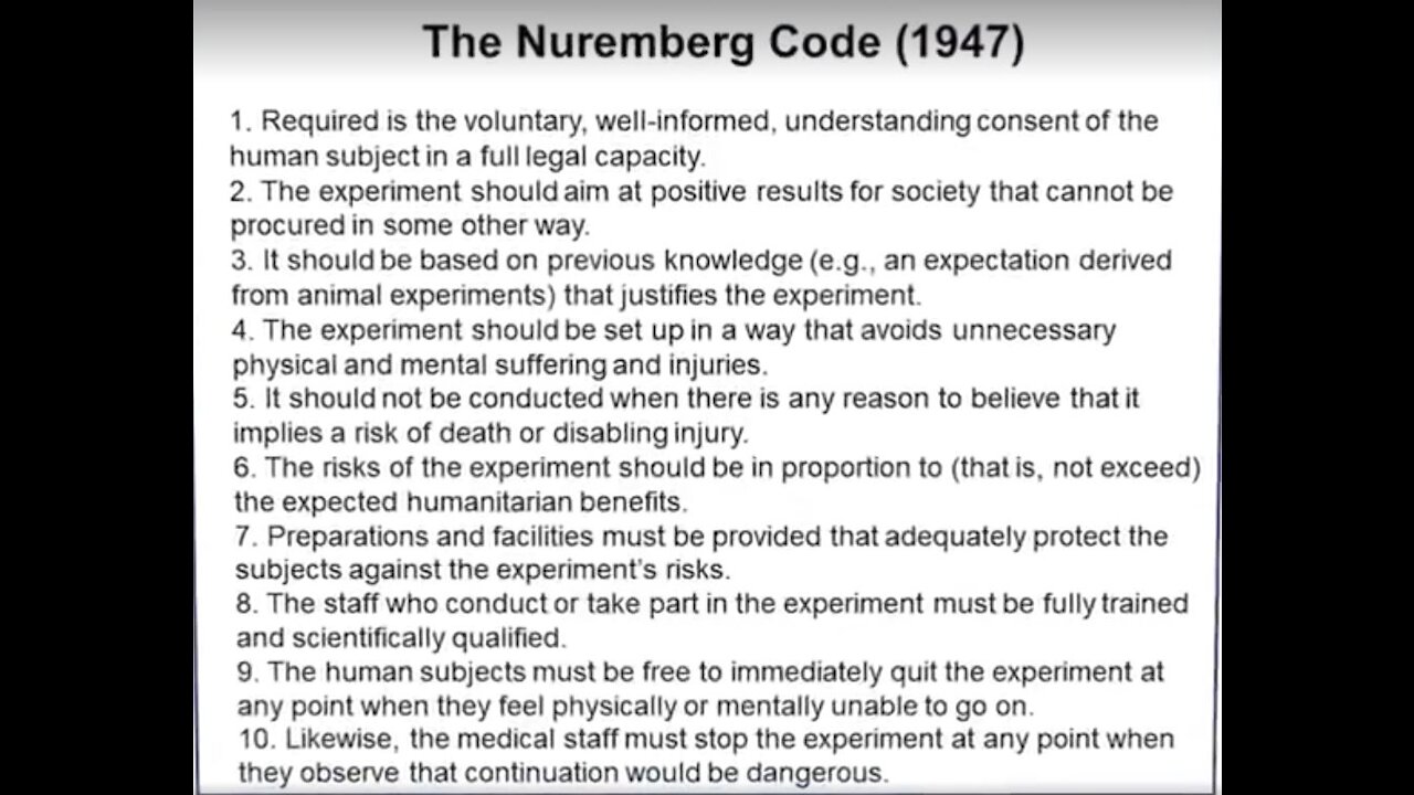 The Nuremberg Code Violation