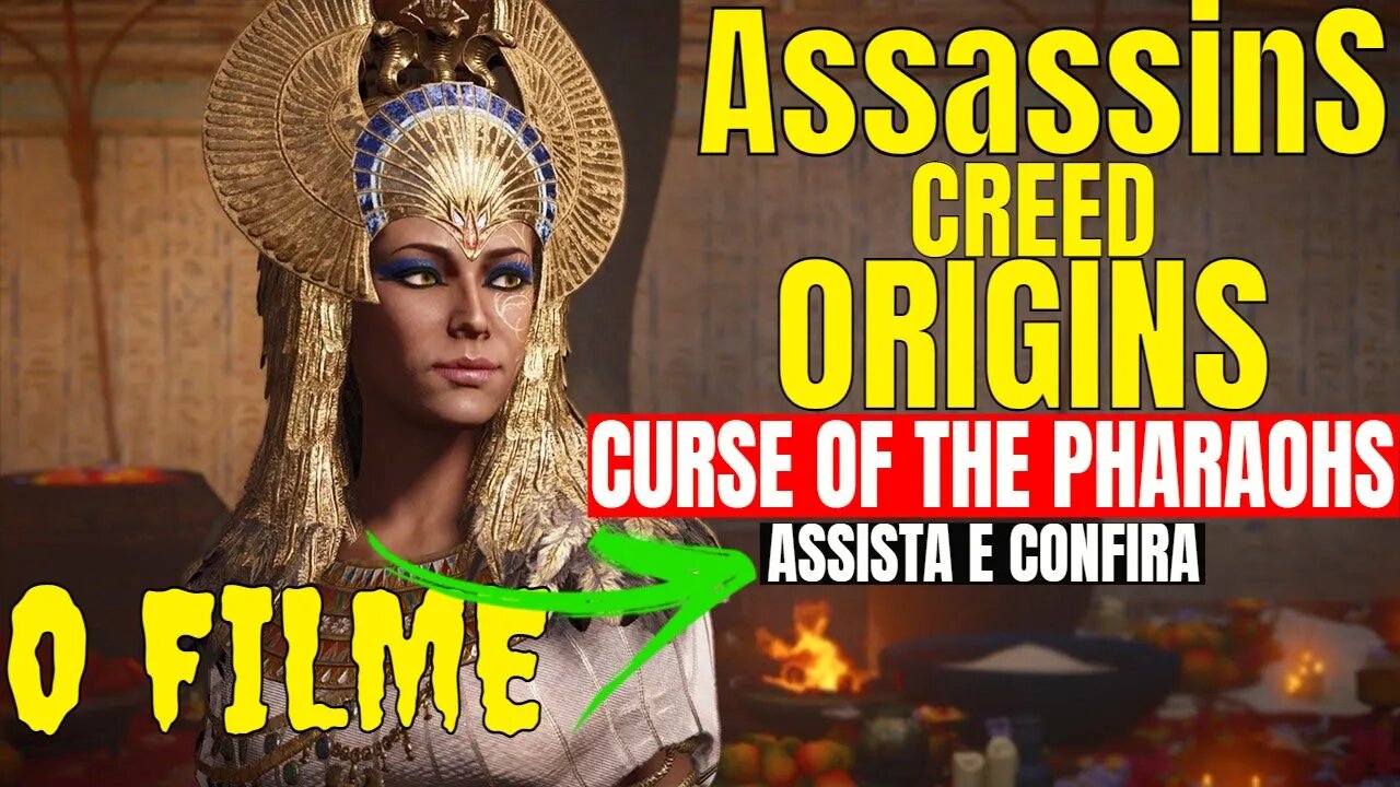 ASSASSIN'S CREED ORIGINS | Curse of the pharaohs | FILME DUBLADO COMPLETO | gameplayer dublado