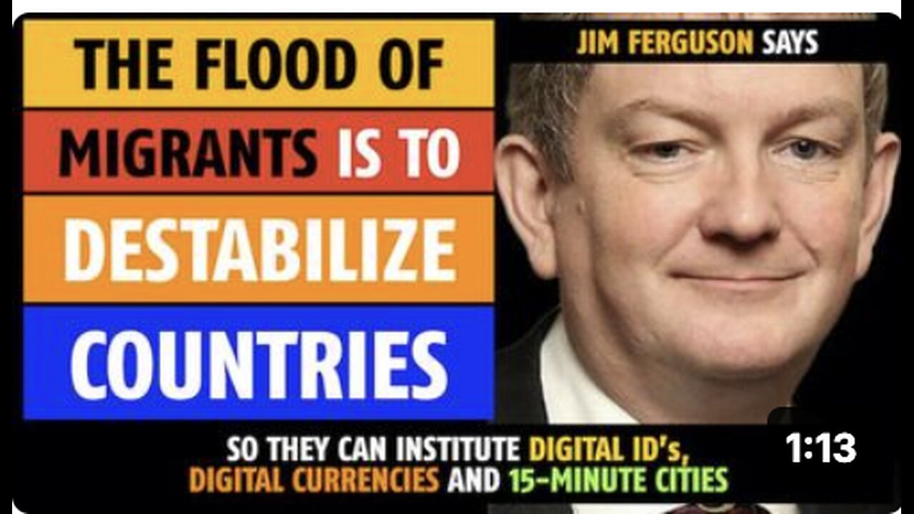 The flood of migrants is to destabilize countries so they can institute digital ID's, Jim Ferguson