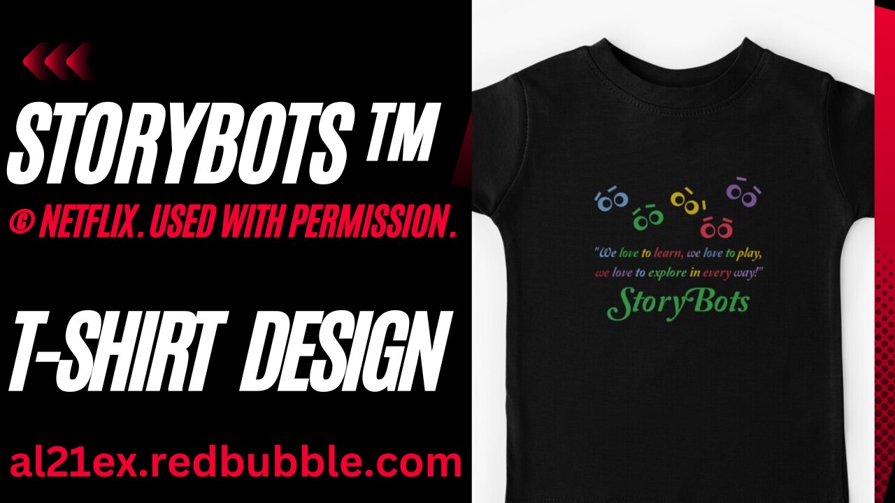 "STORYBOTS" ™© NETFLIX. T-SHIRT AND MERCH DESIGN