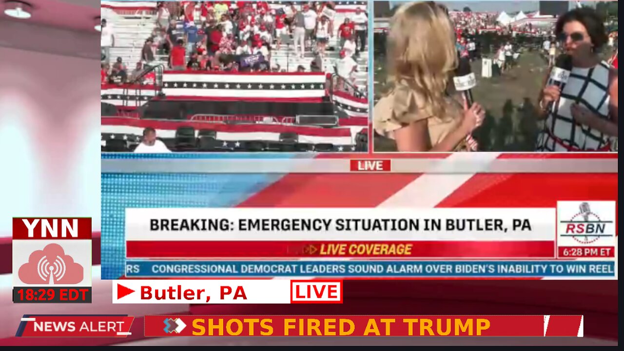 BREAKING TRUMP SHOT IN THE EAR AT RALLY IN BUTLER, PA | YNN