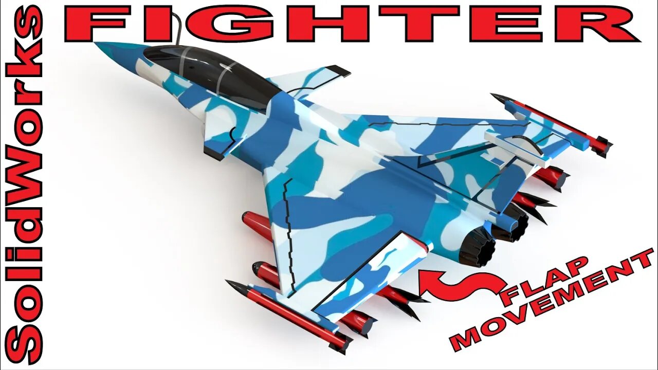 Make a Fighter in SolidWorks Video 11: Moving Flaps / Multibody Modeling|JOKO ENGINEERING|