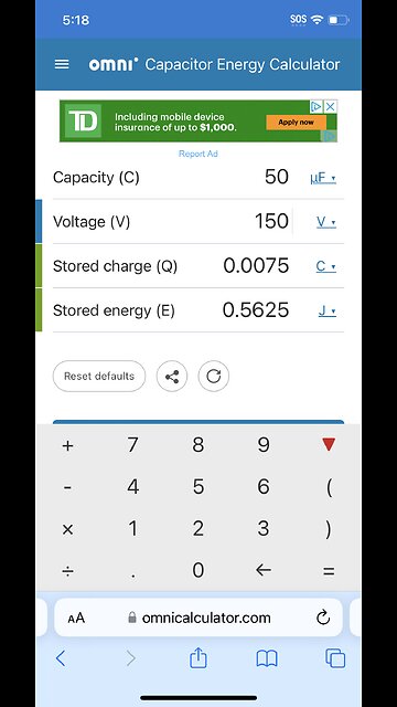For the engineers….. how does .56 joule equate to 150v 30amp 200hz ?