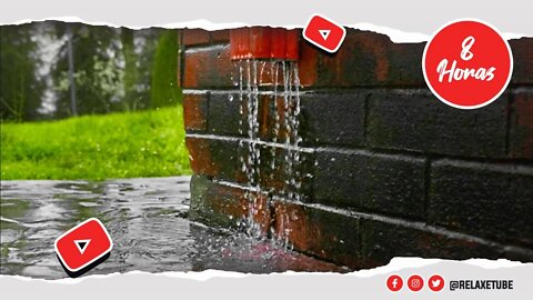 🎧 SOM DA ÁGUA DA CHUVA A CORRER DENTRO DE UMA CALHA, IDEAL PARA RELAXAR 🌧️ SOM DA CHUVA 🕒 8 HORAS