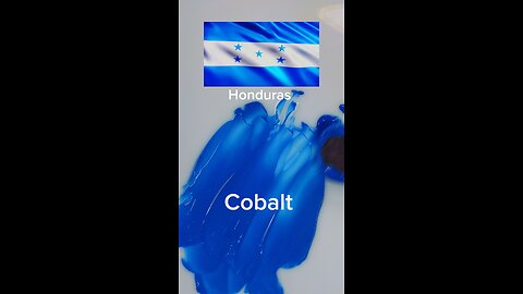 ASMR Mixing the colors of the Honduran flag 🇭🇳
