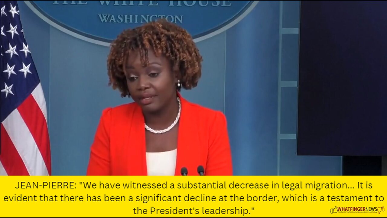 JEAN-PIERRE: We have witnessed a substantial decrease in legal migration...
