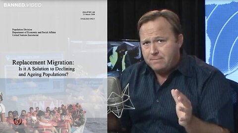 Vintage Alex Jones (2010–2020): He Told You ALL up to a Decade Before it Happened, and all He Did was Read THEIR OWN Written Literature! In Other Words, He Fucking Paid Attention. | Replacement Migration—The Globalist Plan To Destroy The West