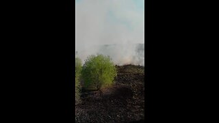 Drone view of Alberta Wildfires