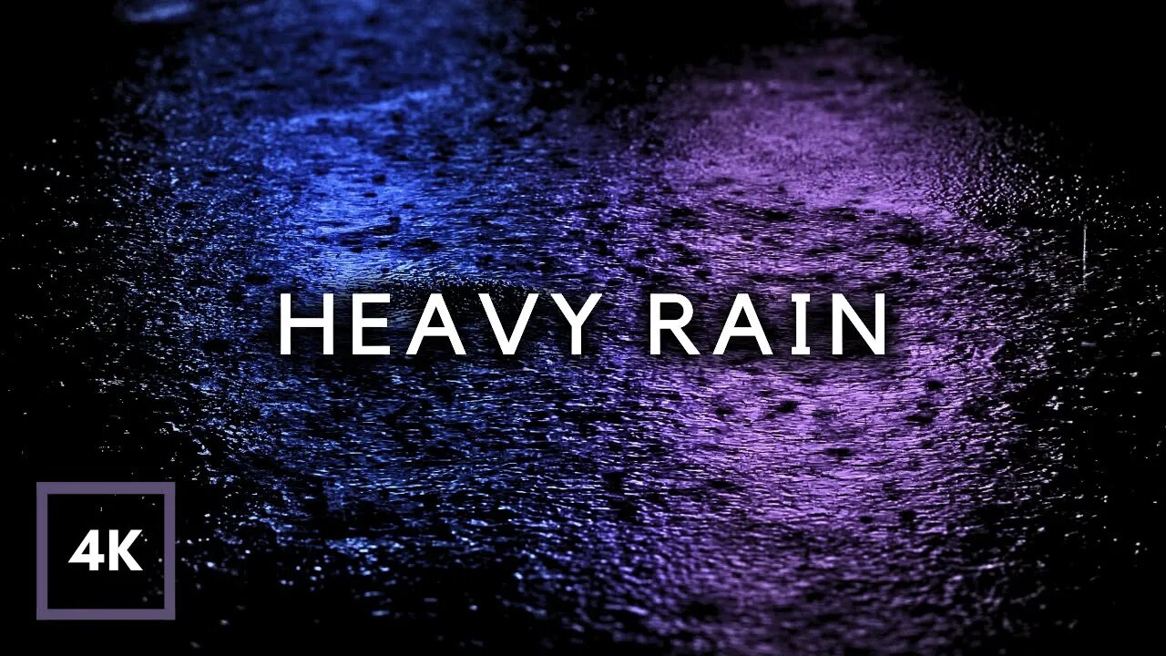 Heavy Rain for FAST SLEEP - End Insomnia with Powerful Rain Sounds on Road