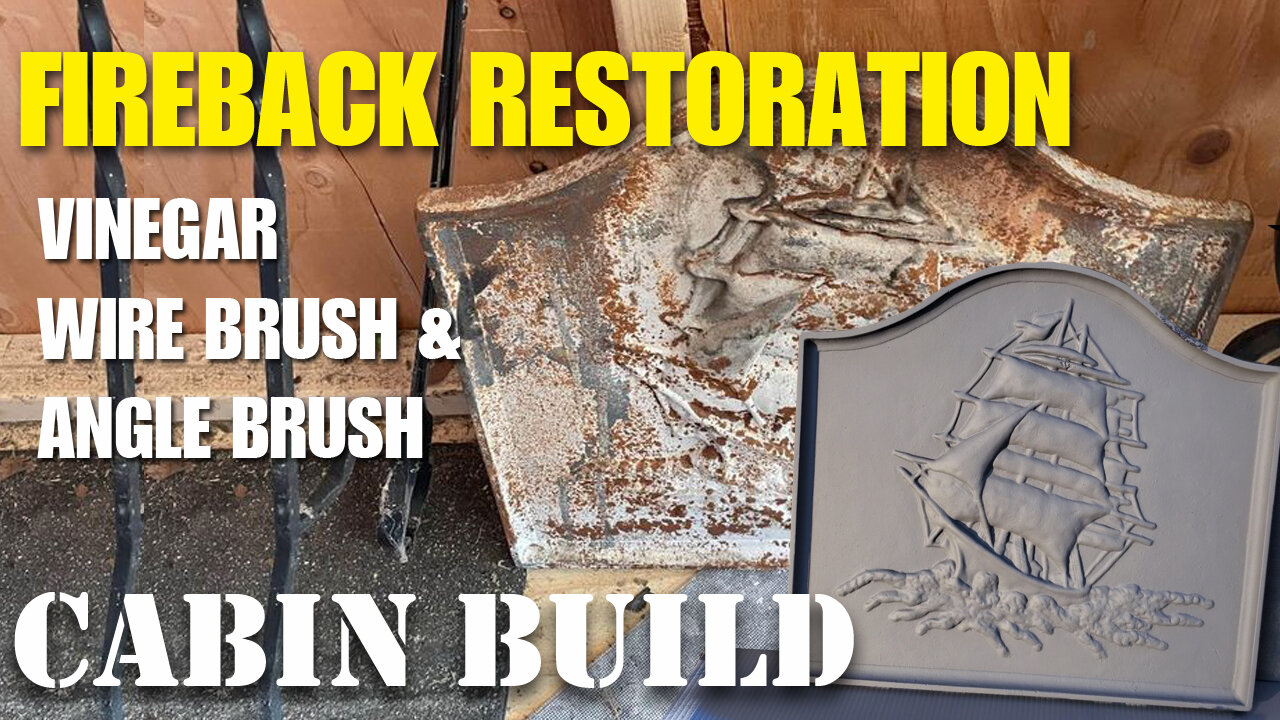 What is a cast iron fireback? Watch me restore and use!