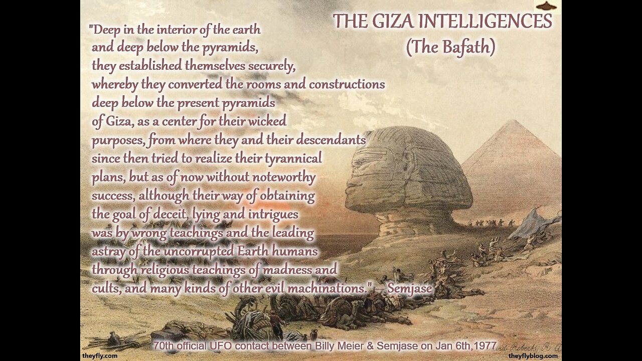 The Gizeh Bafath Intelligences Part 2 Billy Meier UFO Case by Berk Gumus