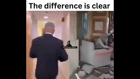 Netanyahu running vs Yahya Sinwar continuously fighting.