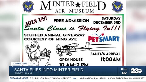 Santa Claus flies to Minter Field