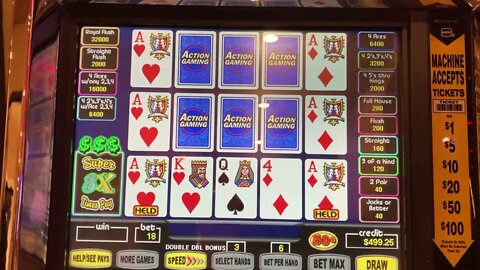 8X Quad Aces Draw #4oak #supertimespay #videopoker