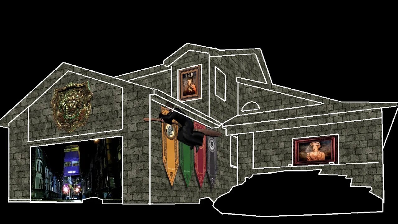 Harry Potter Halloween House Projection Mapping Video Sample