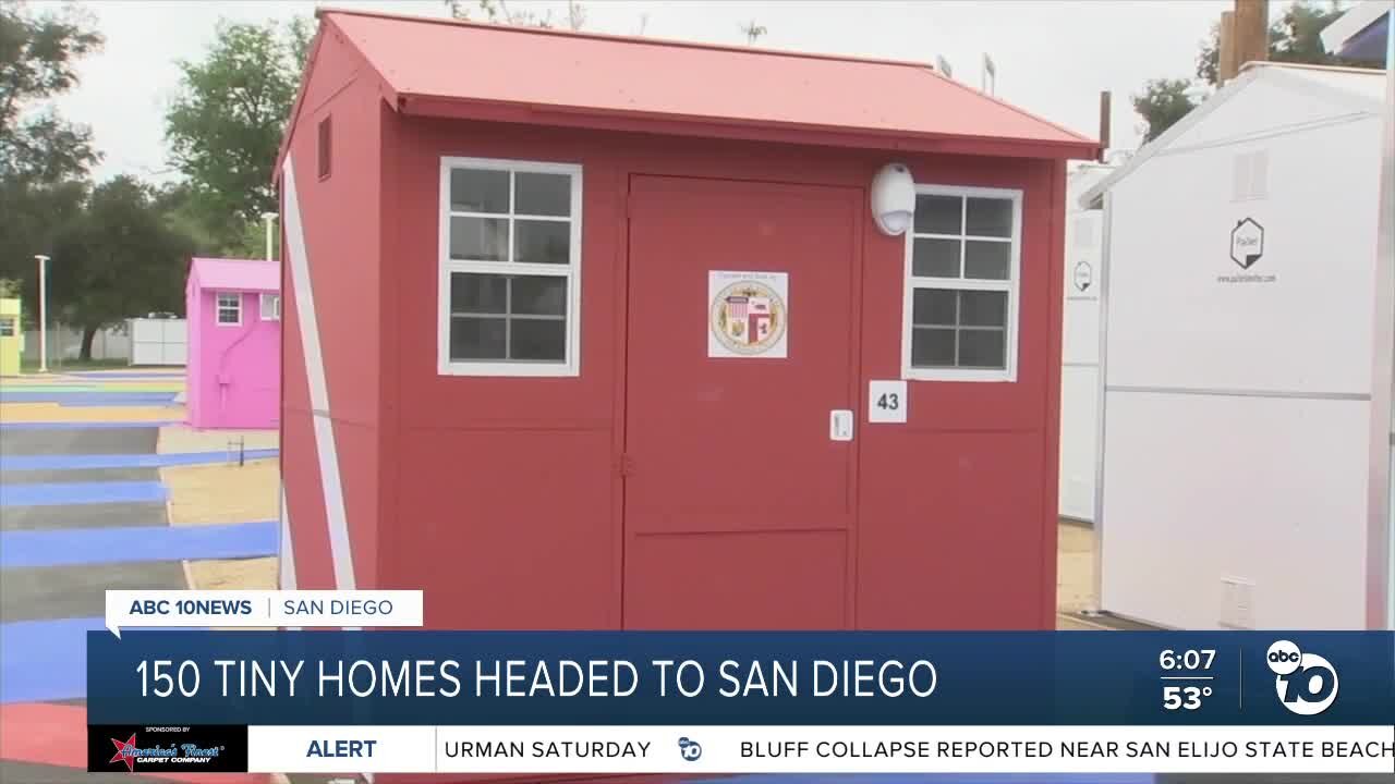 San Diego among cities to receive tiny homes from state