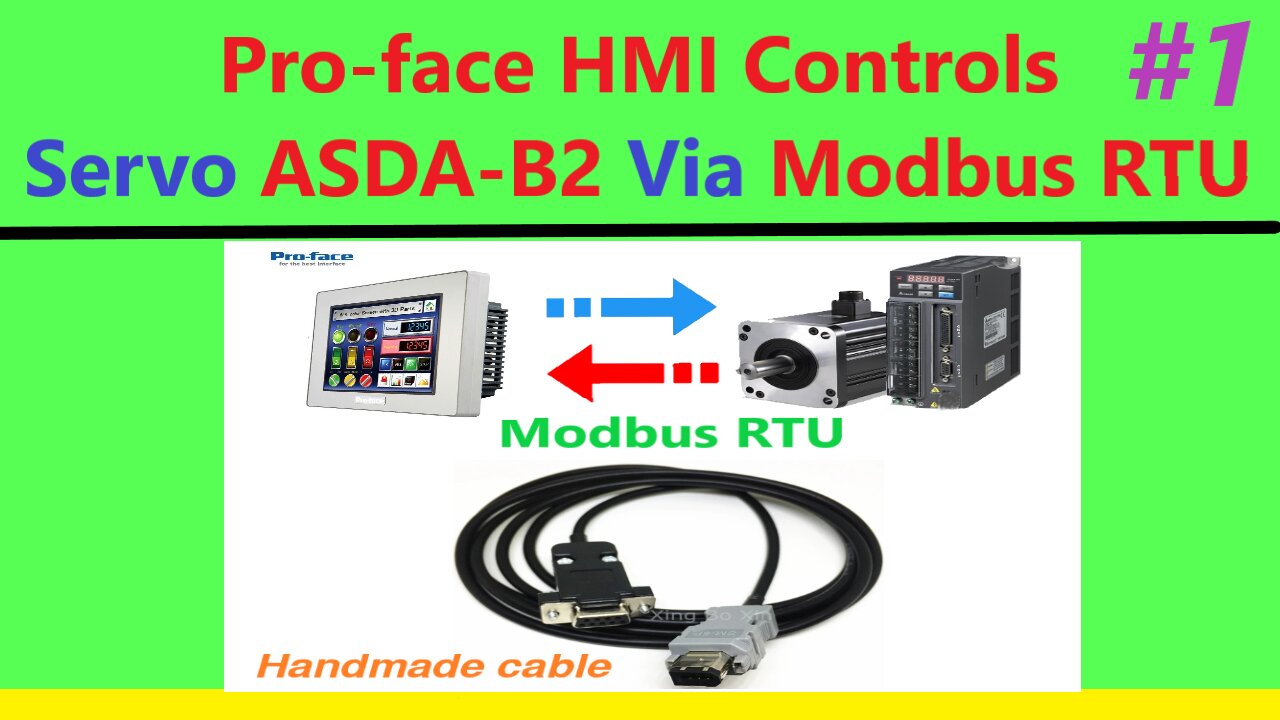 SV0025 - Proface HMI Controls Servo Delta ASDA B2 via Modbus RTU - Part 1